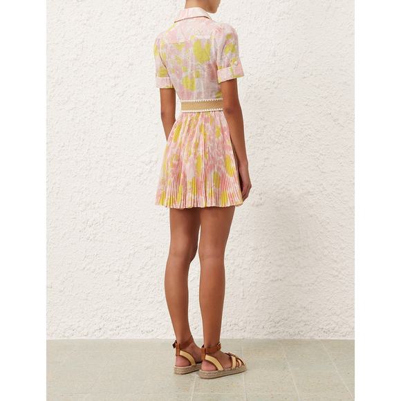 Zimmermann Pink and Yellow Mini Dress - Picture 7 of 8